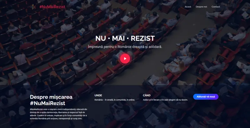 #NuMaiRezist homepage displaying civic information, public resources and community engagement content.