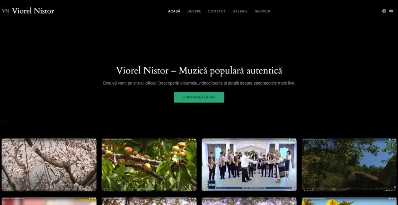 Viorel Nistor official artist homepage presenting Romanian folk music, albums, videos and contact information