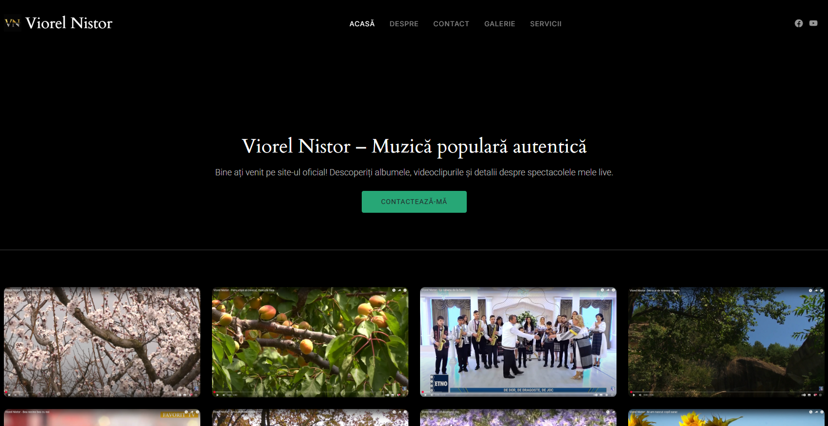 Viorel Nistor official artist homepage presenting Romanian folk music, albums, videos and contact information
